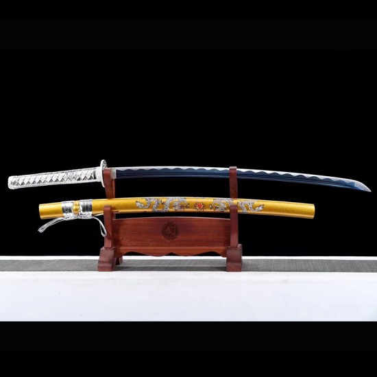 katana 008 Baked blue Yellow Dragon 1060 High carbon steel katana 008 Baked blue Yellow Dragon 1060 High carbon steel