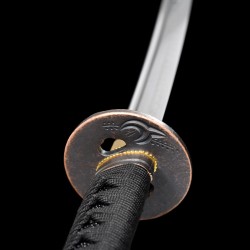 katana 114 Long Samurai Sword (Black) T10 steel 100-202