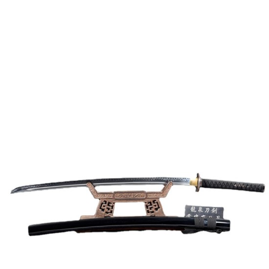 katana 114 Long Samurai Sword (Black) T10 steel 100-202