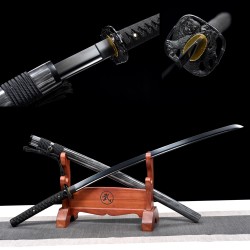 Longquan Sword Retro Spring Steel for Forging Black Single Glot Long Japanese Film Candidates 376-432