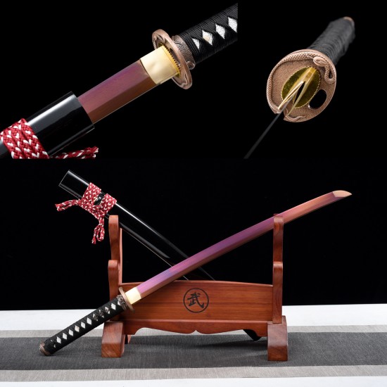 Longquan Sword Retro Shop Spring Steel Baked Purple Mid-style Japanese-style Imitation Knife Corporation 376-432 Longquan Sword Retro Shop Spring Steel Baked Purple Mid-style Japanese-style Imitation Knife Corporation 376-432