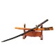 Longquan sword decorative ornament manganese steel forging to send black gilt gold powder Japanese imitation knife command knife 376-432