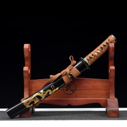 Longquan City Sword High Manganese Steel Forging Dragon Short Japanese Film Corporation Command Sword Portable Car 376-432