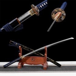 Longquan City Sword Master-made handmade self-made thousand-layer steel forging Japanese imitation sword command sword 376-432