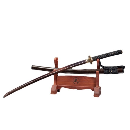 Longquan sword retro manganese steel forging purple long Japanese-style imitation knife command knife 376-432