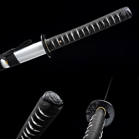 Longquan City Sword High Carbon Steel Forging Ancient Fatter Driven Double Sligue Japanese Model Sword Cold weapon 376-432