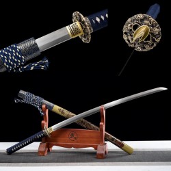 Longquan City Sword Hundred Refine Different Steel Forging Twisting Pattern Long Modeling Knife Candidates 376-432