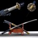 Longquan City Sword Hundred Refine Different Steel Forging Twisting Pattern Long Modeling Knife Candidates 376-432