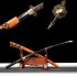 Longquan sword decorative ornament manganese steel forging to send black gilt gold powder Japanese imitation knife command knife 376-432