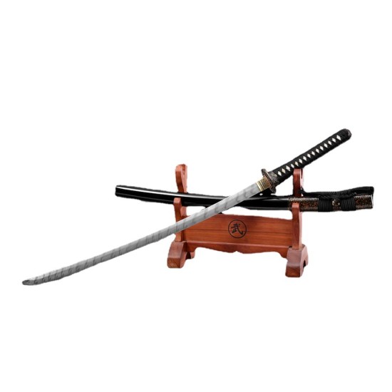Genuine Longquan City Sword Bai Lian Different Steel Forging Twisting Pattern Retro Japanese Film Corporation Command Sword 376-432
