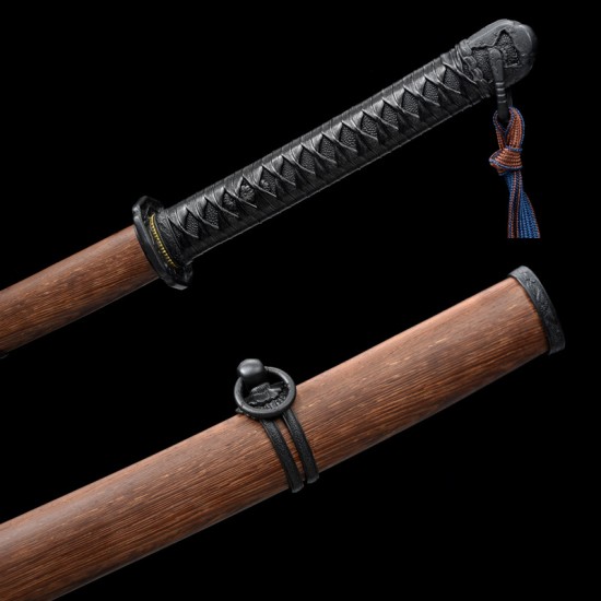 Longquan Sword Retro Steel 50 Steel for Forging Pulling Black Belt Sink Long Nihon-style Candidate 376-432