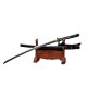 Longquan City Sword and Manganese Steel for Forging Black Pushing Millets Polying Baiyao Double Line Flame Pattern Command 376-432