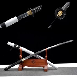 Longquan City Sword High Carbon Steel Forging Ancient Fatter Driven Double Sligue Japanese Model Sword Cold weapon 376-432