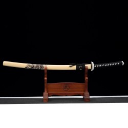 Longquan Sword Retro Spring Steel for Forging Painted Wushu Long Japanese-style Japanese imitation knife command knife 376-432