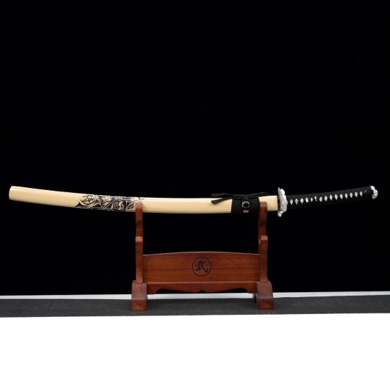 Longquan Sword Retro Spring Steel for Forging Painted Wushu Long Japanese-style Japanese imitation knife command knife 376-432 Longquan Sword Retro Spring Steel for Forging Painted Wushu Long Japanese-style Japanese imitation knife command knife 376-432