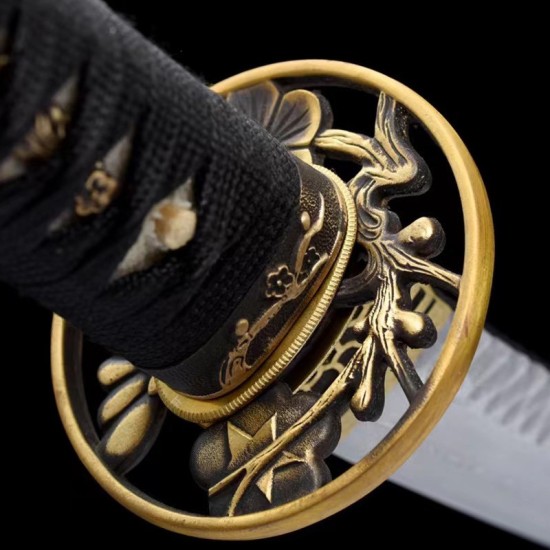 Longquan City Sword Hundred Refined Labor Tattoo Drinks Pure Copper Settles Short Japanese Knife Command 376-432