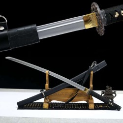 Longquan sword retro high-carbon steel forging all-in-one long Japanese imitation knife command knife sword cold weapon 376-432