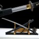 Longquan sword retro high-carbon steel forging all-in-one long Japanese imitation knife command knife sword cold weapon 376-432
