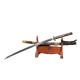 Longquan City Sword T10 Steel Burning Blade Handmade Mirror long Japanese-style imitation sword command knife 376-432