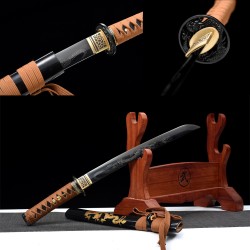 Longquan City Sword High Manganese Steel Forging Dragon Short Japanese Film Corporation Command Sword Portable Car 376-432