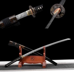 Genuine Longquan City Sword Bai Lian Different Steel Forging Twisting Pattern Retro Japanese Film Corporation Command Sword 376-432