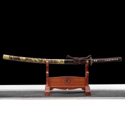 Longquan City Sword T10 Steel Burning Blade Handmade Mirror long Japanese-style imitation sword command knife 376-432