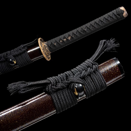 Longquan sword retro manganese steel forging purple long Japanese-style imitation knife command knife 376-432
