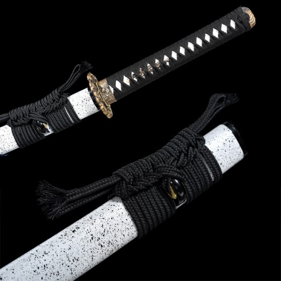 Longquan City Sword Bai Steel Folding Forging Japanese-style Imitation Sword Command Sword Film and Television Prop Cold Weapon 376-432