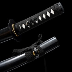 Longquan City Sword Short Manganese Steel Forging Flash Power Black Japanese Film Corporation Command Sword Cold Weapon Unblesick
