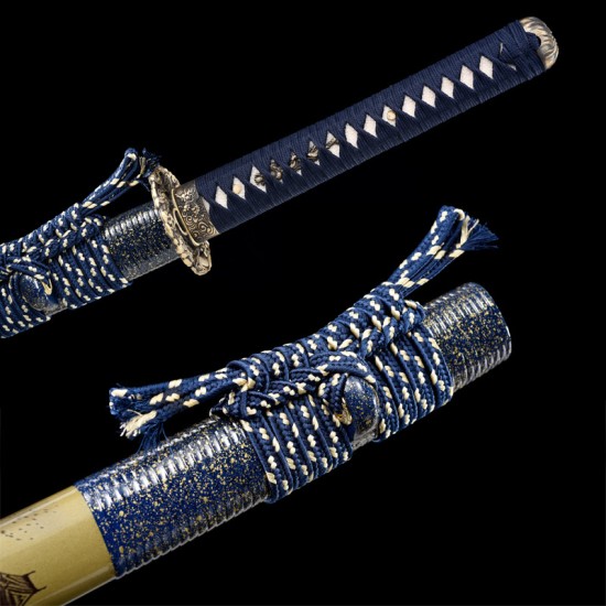 Longquan City Sword Hundred Refine Different Steel Forging Twisting Pattern Long Modeling Knife Candidates 376-432