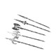 Longquan tea knife metal model Eighteen -like weapons Fangtian painting halberd long spear long gun micro -weapon ornaments Longquan tea knife metal model Eighteen -like weapons Fangtian painting halberd long spear long gun micro -weapon ornaments