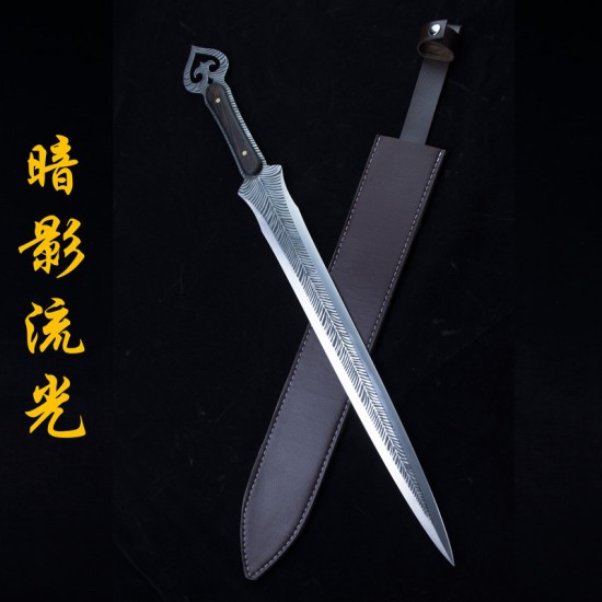 Longquan sword handmade forging modern integrated Han sword body cold weapon film and television sword collection process