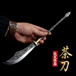 Mini Cold Weapon Integrated Tea Knife Handmade Stainless Steel Pu'er Tea Knife Black Tea Ceremony Accessories Guma Tea Knife Wholesale