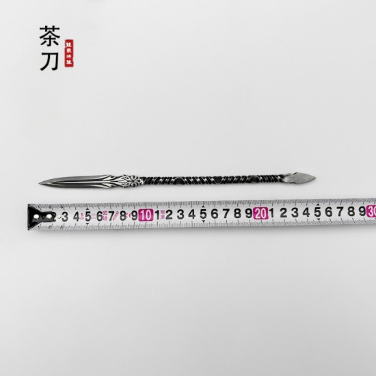 Zhao Yun gun tea knife handmade stainless steel tea needle mini eighteen -like weapons to decorate Zhao Yun gun tea knife handmade stainless steel tea needle mini eighteen -like weapons to decorate