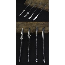 One -in -one Longquan Tea Knife Handmade Tea Knife Stainless Steel Pu'er Tea Knife Black Tea Knife Accessories Guma Tea Kung Fu Tea Steel