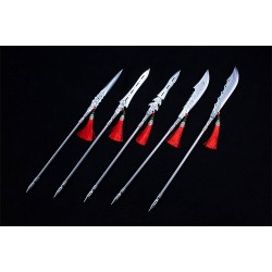 Mini eighteen weapon Zhao Yun gun ornaments tea knife high -end tea needle tea cone kung fu tea knife