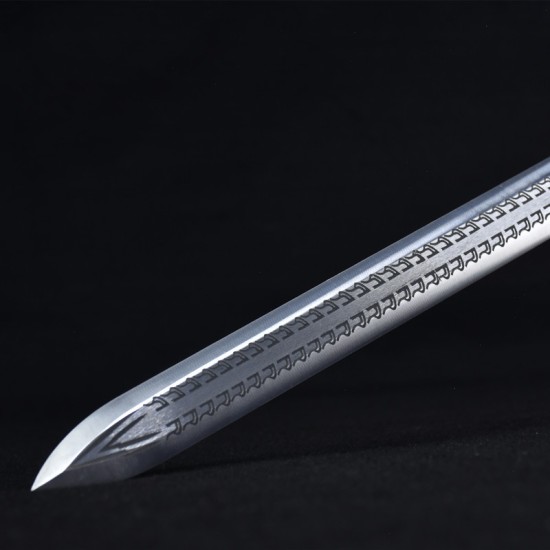 Longquan sword handmade forging stainless steel all -in -one Tang sword film and television sword cold weapon hard sword crafts Longquan sword handmade forging stainless steel all -in -one Tang sword film and television sword cold weapon hard sword crafts