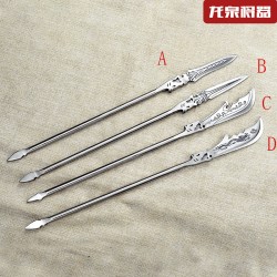 Longquan tea knife stainless steel integrated small weapon tea set mini weapon to play decorative ornaments