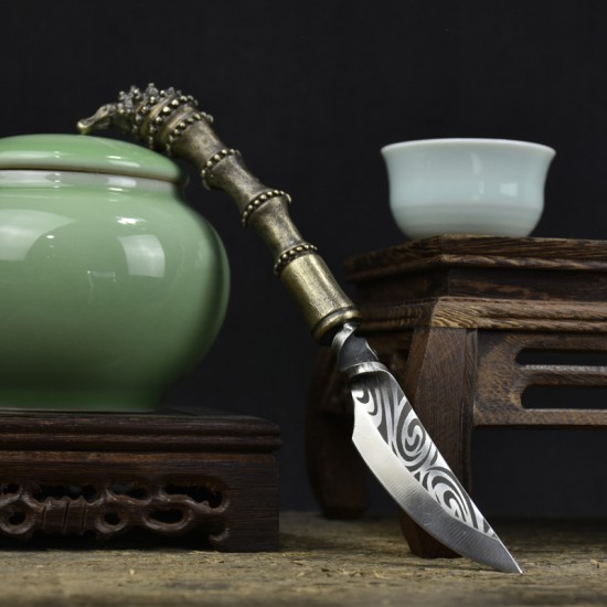 Handmade tea knife, Longquan City tea cake prying knife Pu'er tea leaf knife Handmade tea knife, Longquan City tea cake prying knife Pu'er tea leaf knife