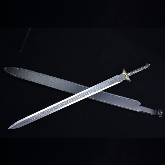 Longquan sword handmade forging all -in -one modern six -faced Tang sword body, sword film film and television long sword crafts Longquan sword handmade forging all -in -one modern six -faced Tang sword body, sword film film and television long sword crafts