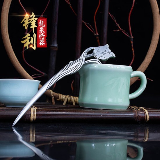 Longquan stainless steel integrated flower tea needle tea knife tea cone black tea cake Pu'er tea boxes accessories knife Longquan stainless steel integrated flower tea needle tea knife tea cone black tea cake Pu'er tea boxes accessories knife