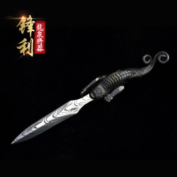 Longquan Pu'er Tea Knife Handmade Copper Black Tea Knife Stainless Steel Tea Kida Tea Cape Cape Cerebage Inherited Traditional Collection