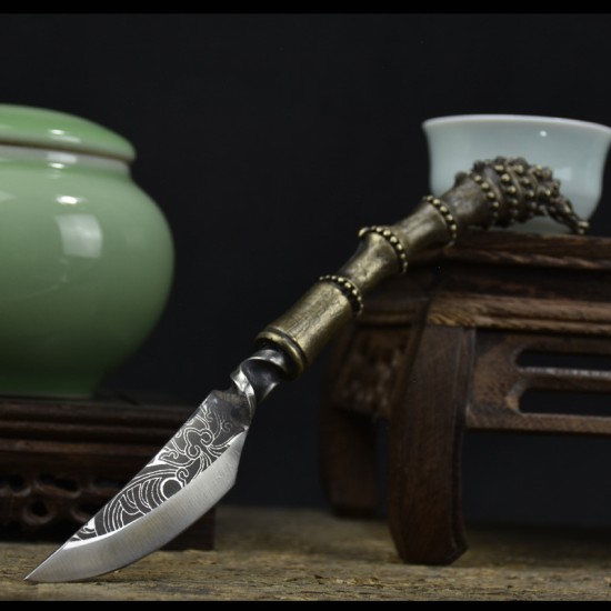 Handmade tea knife, Longquan City tea cake prying knife Pu'er tea leaf knife Handmade tea knife, Longquan City tea cake prying knife Pu'er tea leaf knife