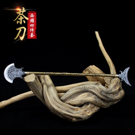 Journey to the West, four -piece small weapon ornament tea knife handmade Pu'er tea knife black tea needle tea cone cone Journey to the West, four -piece small weapon ornament tea knife handmade Pu'er tea knife black tea needle tea cone cone