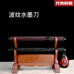Sword wave pattern ink knife stainless steel integrated short knife anti -body collection decoration