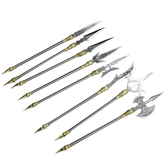 Tea knife Changjin Dragon Series Micro Soldiers Ancient Eighteen Weapon Model Tea Ceremony Tea Steel Subtraction Accessories Tea knife Changjin Dragon Series Micro Soldiers Ancient Eighteen Weapon Model Tea Ceremony Tea Steel Subtraction Accessories