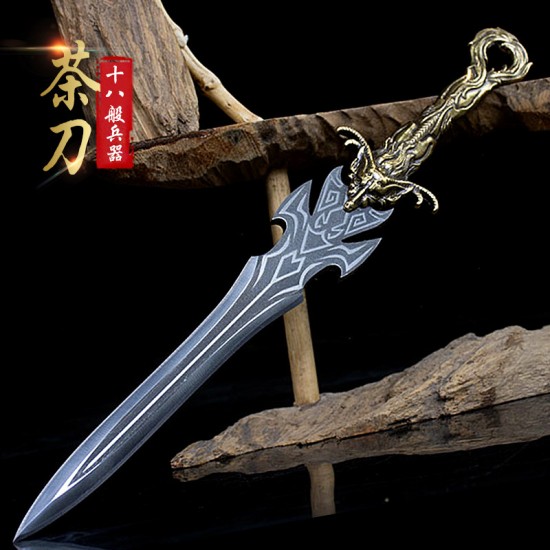 Pu'er tea knife handmade copper black tea knife stainless steel tea knife tea needle tea cone