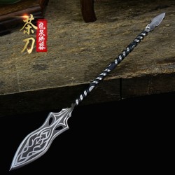 Tea knife prying knife Pu'er tea knife tea needle kung fu tea set stainless steel handmade mini weapon