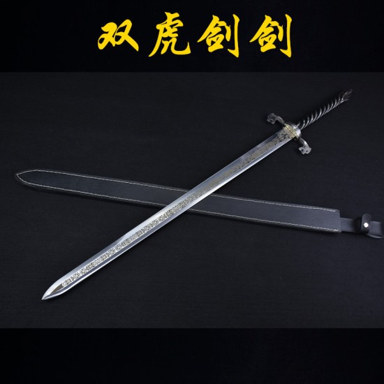 Longquan City Sword Handmade Forging Integrated Six Sides Tang Sword Film and Television Cold Weapon Long Sword Hard Sword Craft