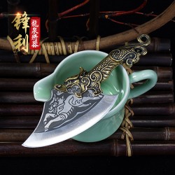Tea knife prying knife Pu'er tea knife tea needle kung fu tea set stainless steel handmade mini weapon